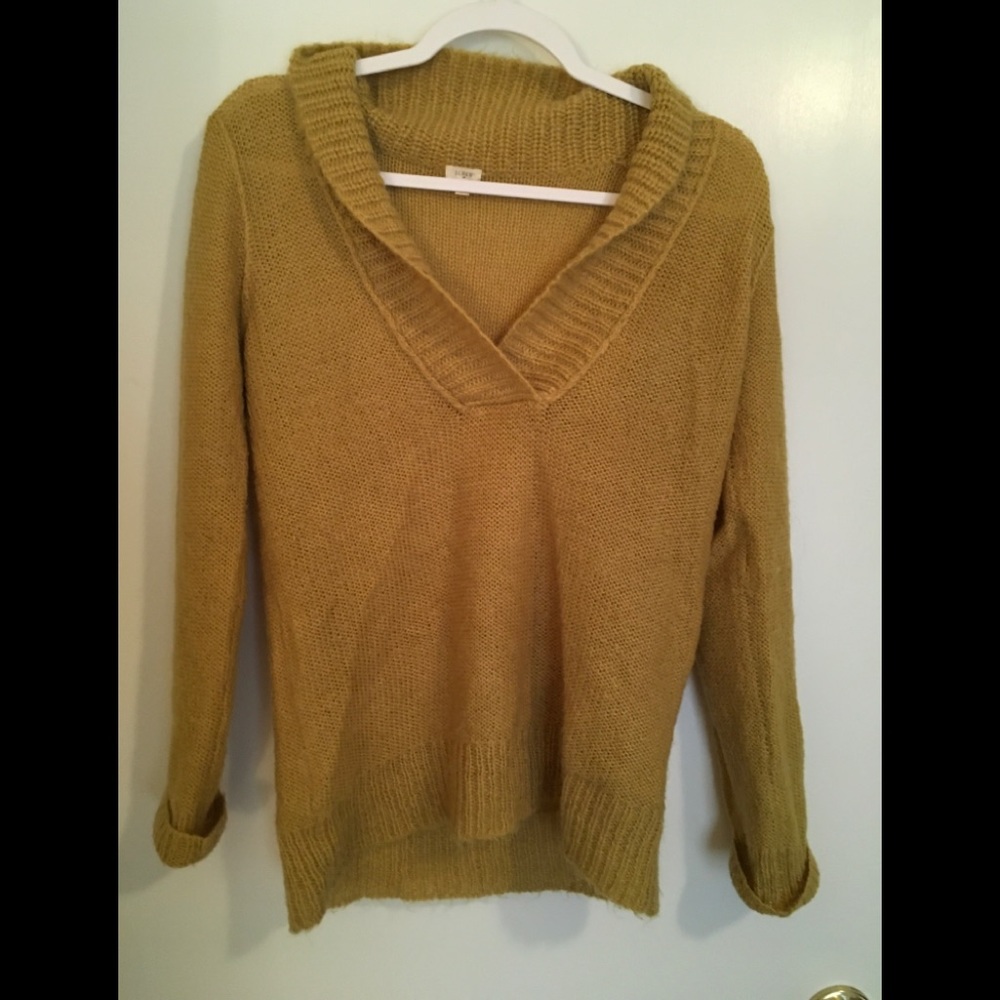 Chartreuse J. Crew sweater
